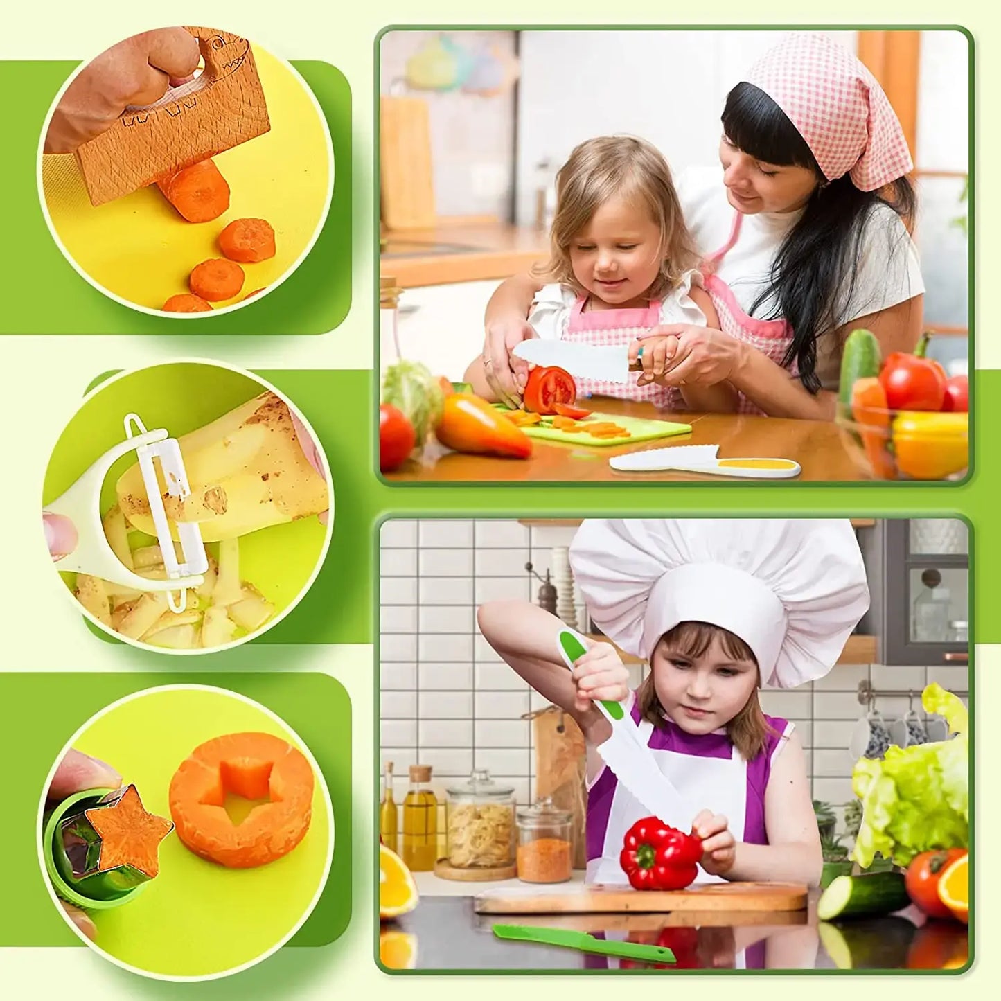 13 herramientas de cocina Montessori para niños pequeños