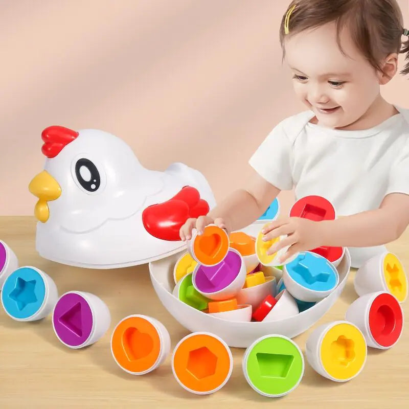 Juguete educativo Smart Egg Baby: juegos y clasificador de formas, juguetes Montessori para niños de 2, 3 y 4 años