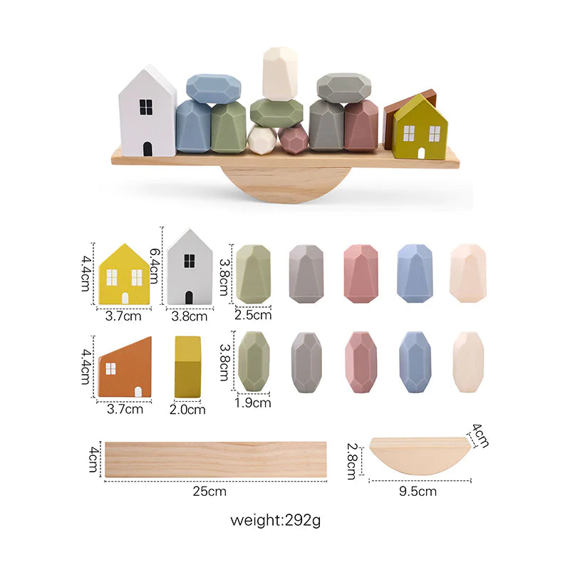 Montessori Wooden Balancing Toy - Stacking Animals