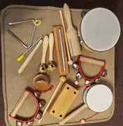 Juego de instrumentos musicales de madera Montessori (10 instrumentos) 