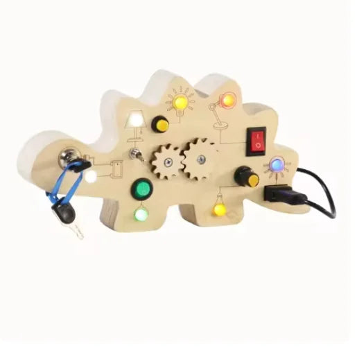 Tablero de actividades Montessori con luces LED para niños pequeños